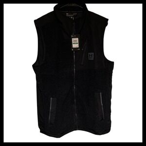 NWT Under Armour Mens UA Mission Boucle Vest Black Loose Fit Size LG
